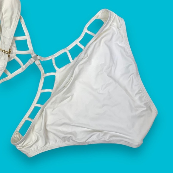 NEW LA BLANCA sexy white cut out one piece swimsuit - Picture 8 of 10